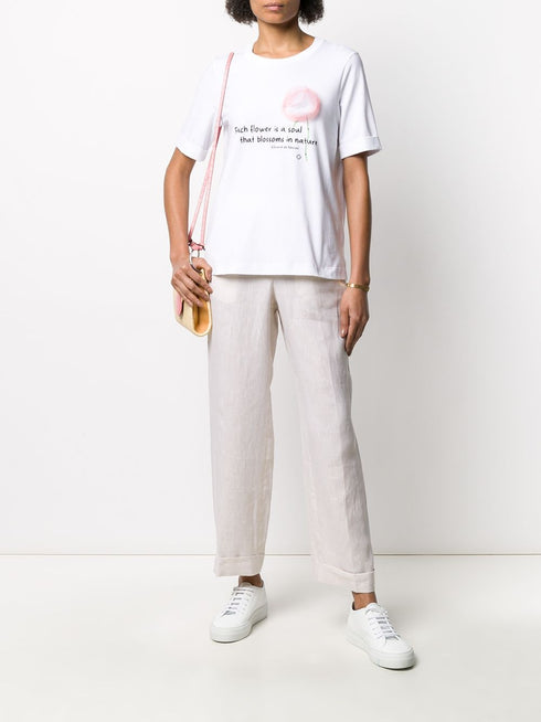 Camiseta flores adornos